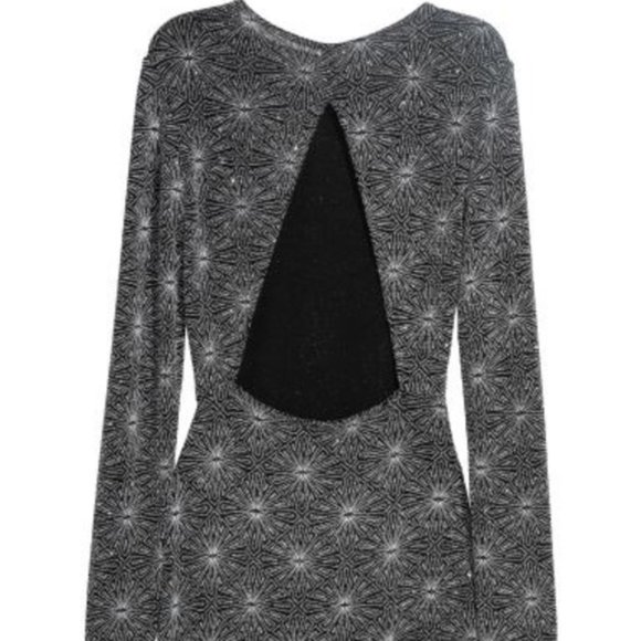 H&M DIVIDED Cutout Black Sparkle Dress - 12 NWOT - Picture 7 of 8